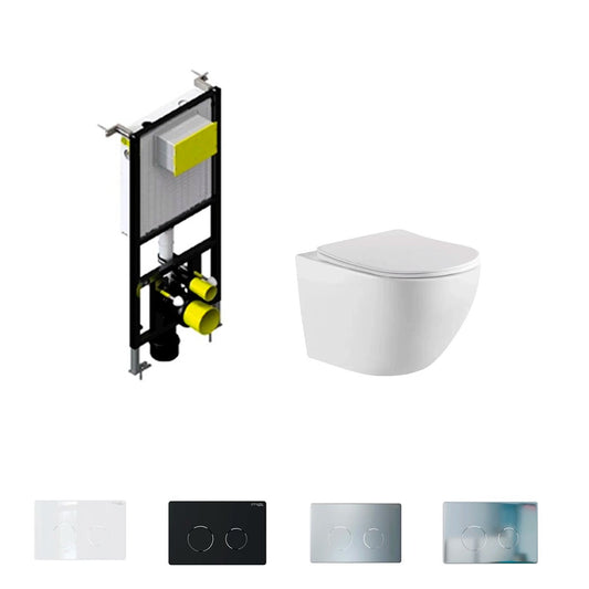 Pack suspendido cisterna empotrada + Inodoro Durante Suspendido - Thebath