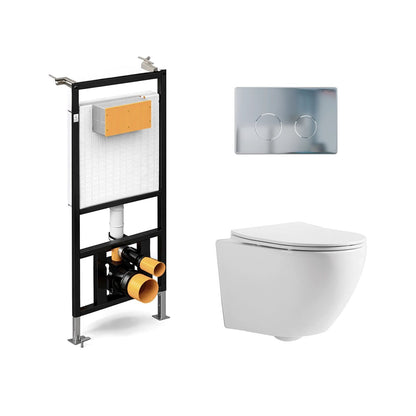 Pack suspendido cisterna empotrada + Wc Suspendido Azores Rimless - The Bath