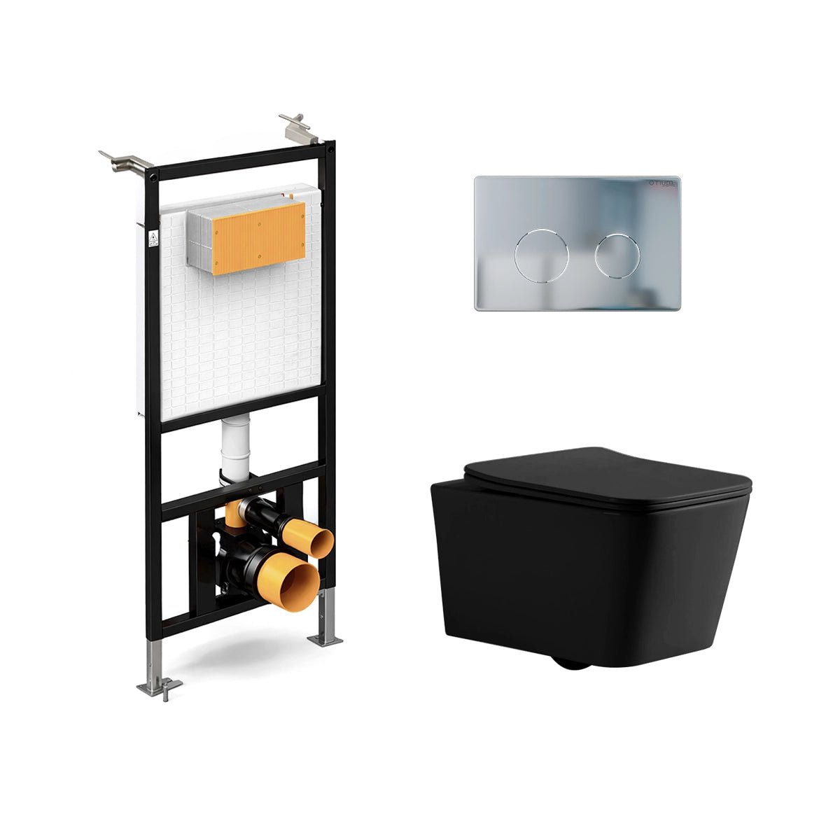 Pack suspendido cisterna empotrada + Wc Suspendido Corvo Mate - The Bath