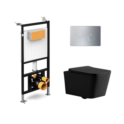 Pack suspendido cisterna empotrada + Wc Suspendido Corvo Mate - The Bath