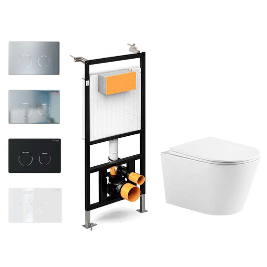 Pack suspendido cisterna empotrada + Wc Suspendido Nevis Rimless - The Bath