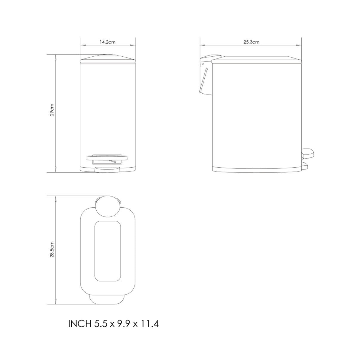 Papelera de diseño Essentials - The Bath