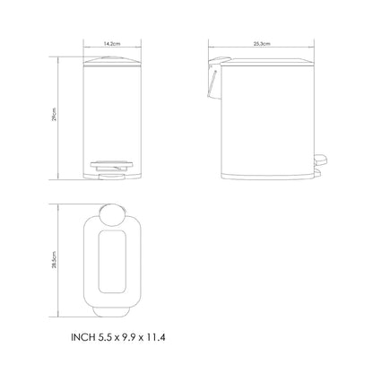Papelera de diseño Essentials - The Bath