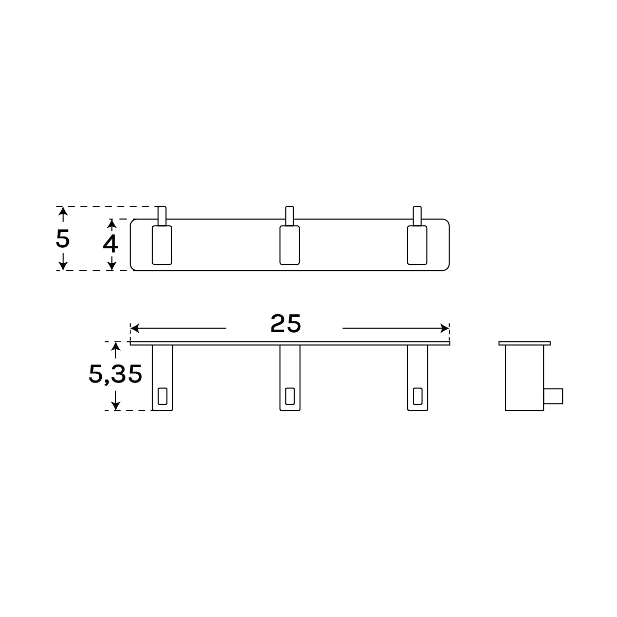 Perchero de pared Technic - Thebath