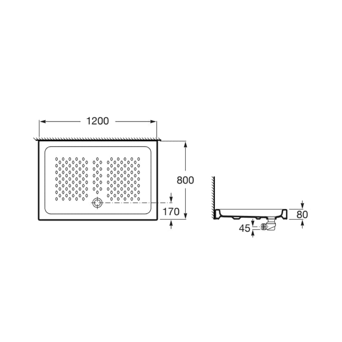 Pie de ducha cerámico rectangular - The Bath