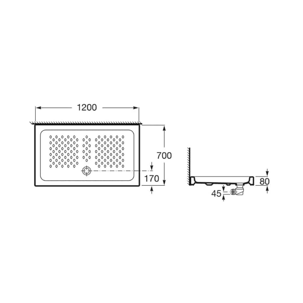 Pie de ducha cerámico rectangular - The Bath