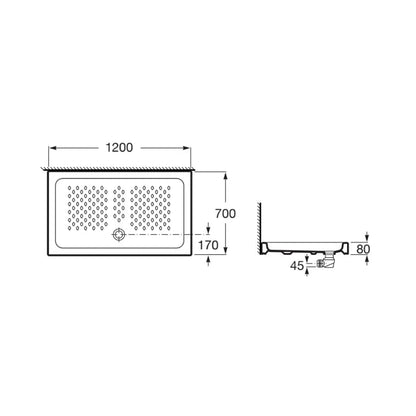 Pie de ducha cerámico rectangular - The Bath