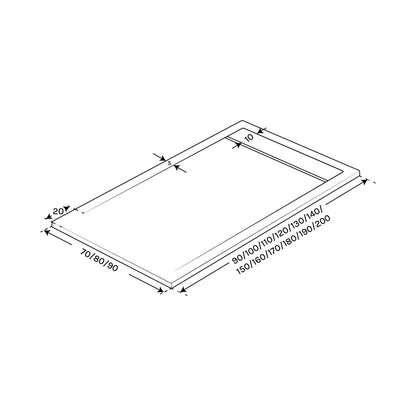 Placa ducha resina Draco - The Bath