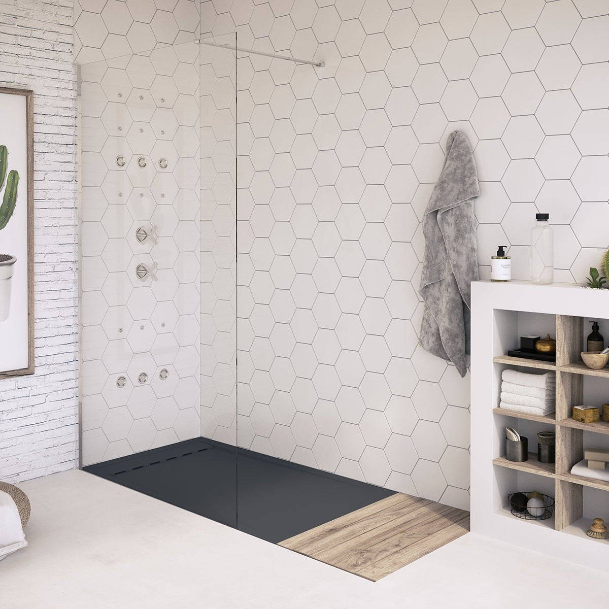 Plato de ducha con carga mineral Coruna - The Bath