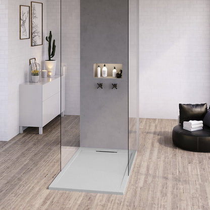 Plato de ducha resina textura pizarra Carnac