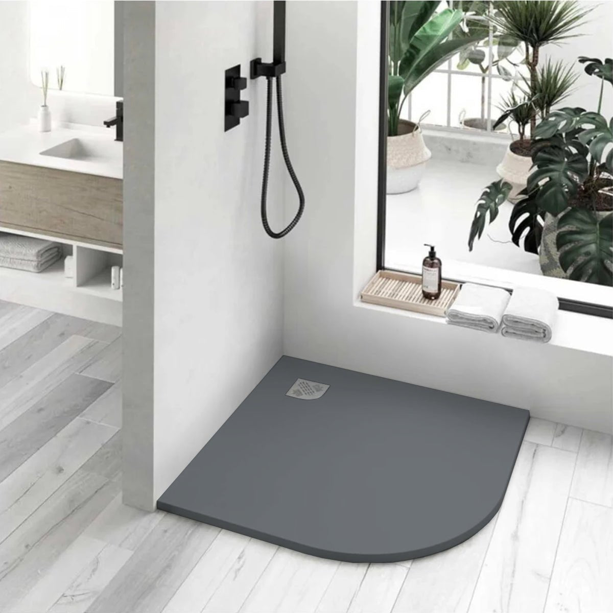 Plato ducha esquina de resina Angular - Thebath