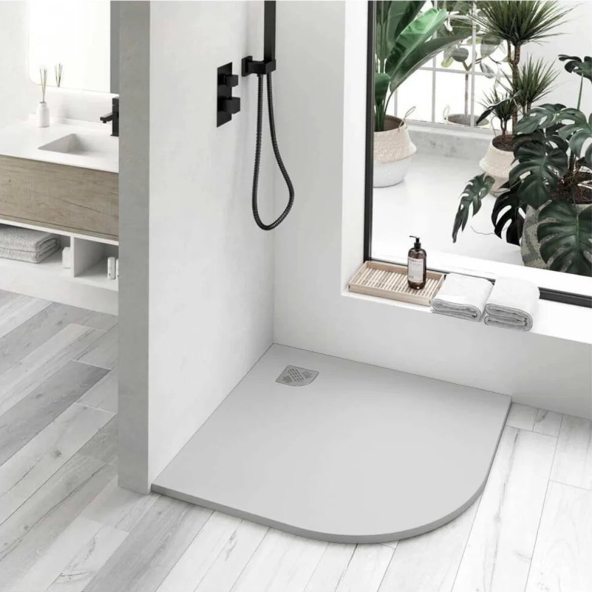 Plato ducha esquina de resina Angular - Thebath