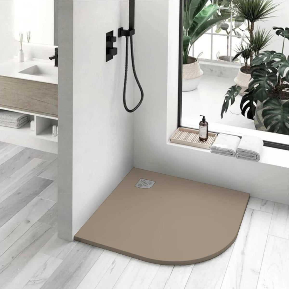 Plato ducha esquina de resina Angular - Thebath