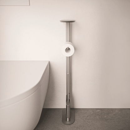 Portarrollos y escobillero de pie Flat - The Bath