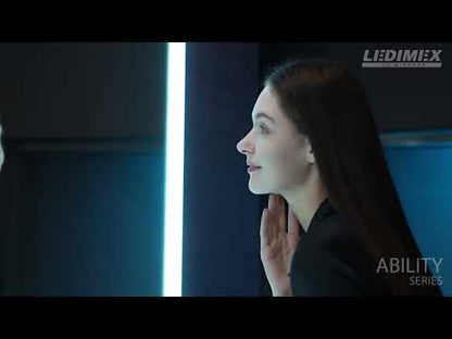 Espelho com luz LED integrada Ability dourado escovado