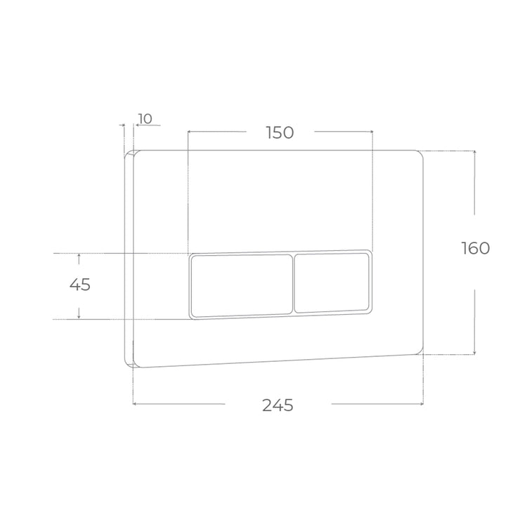 Botão de pressão para cisterna oculta