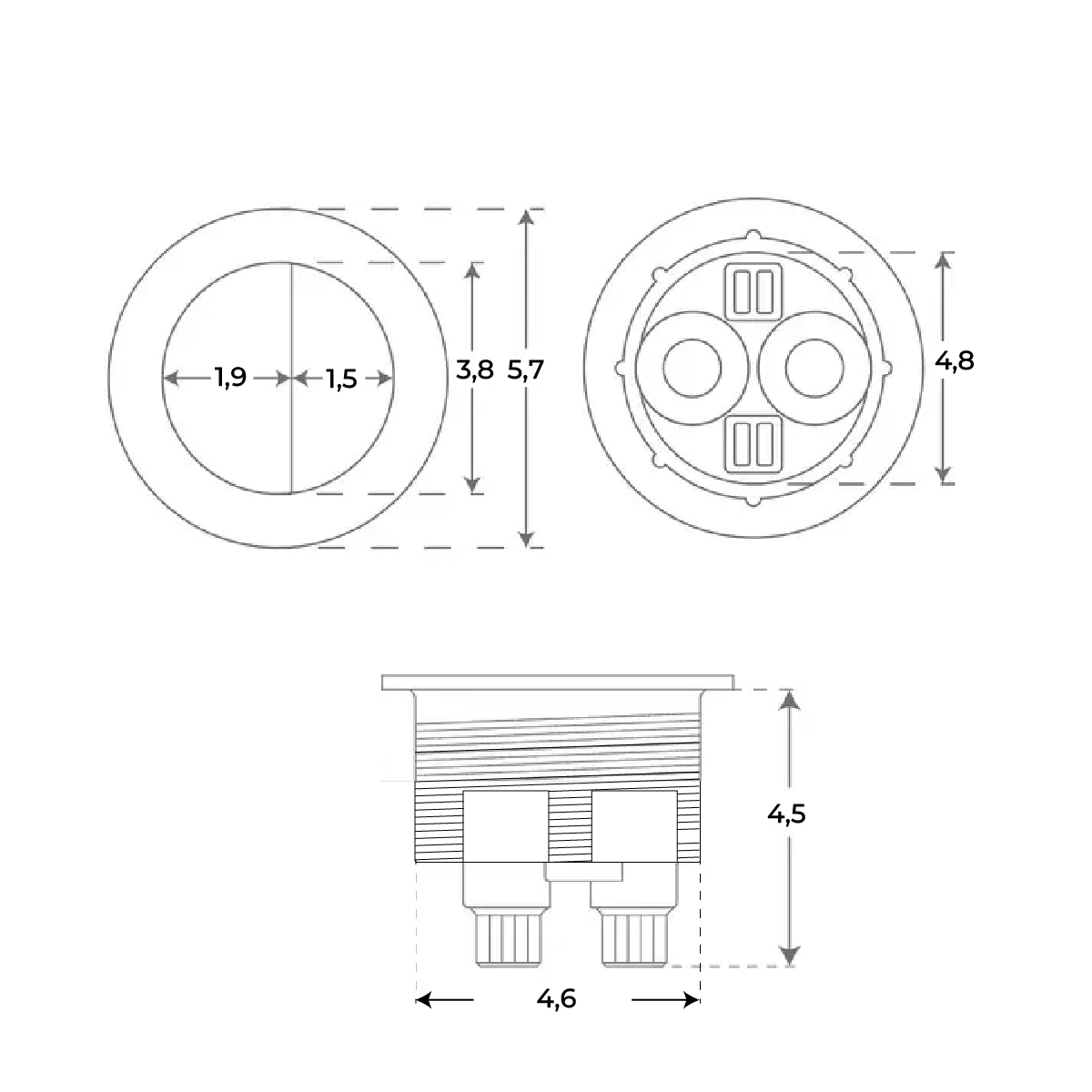 Pulsador inodoro tanque bajo - Thebath