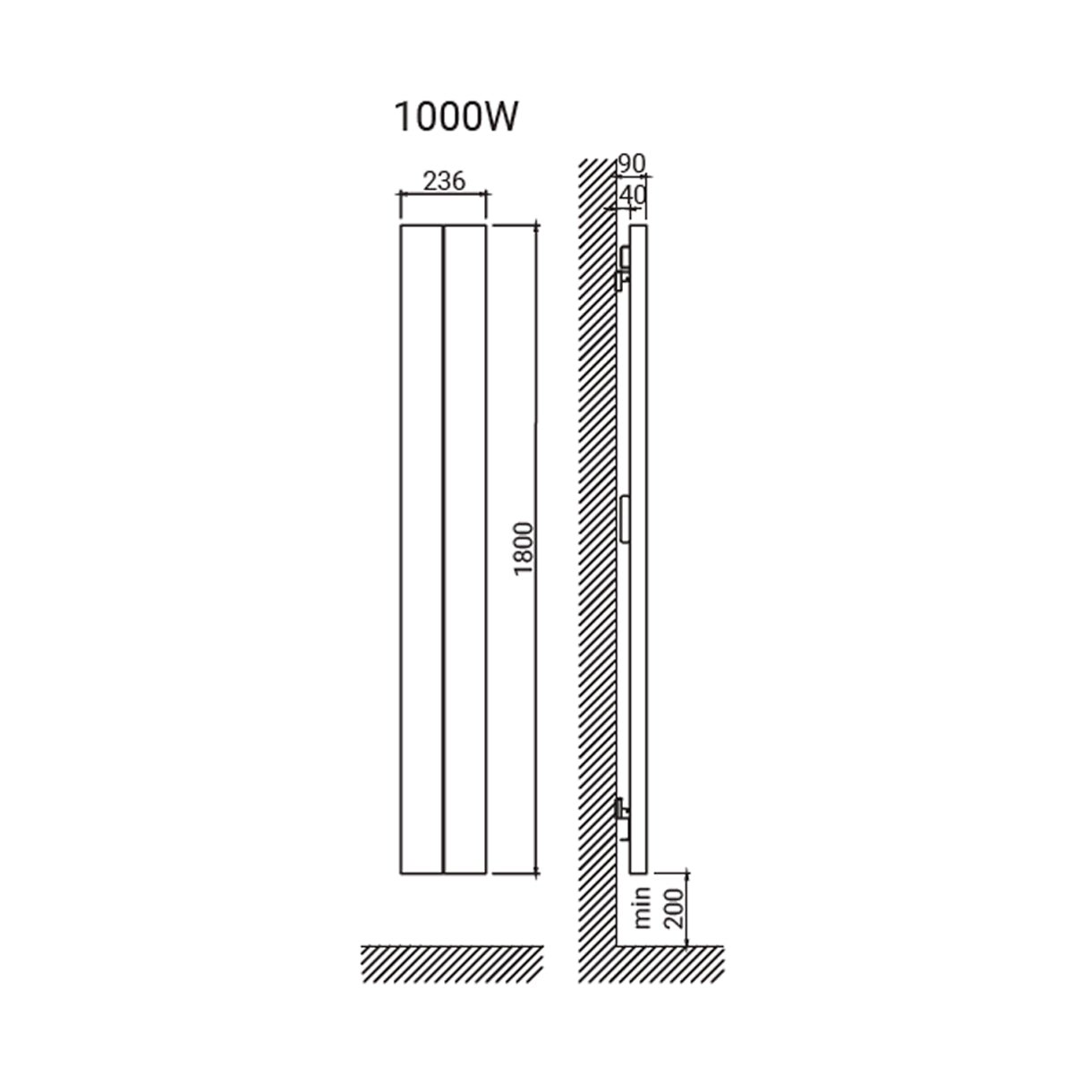 Radiador vertical Palaos - The Bath