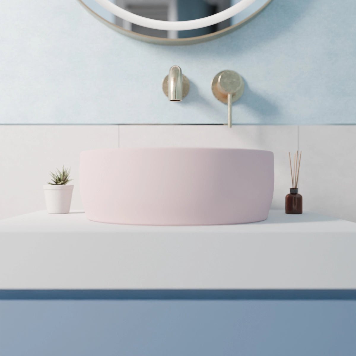 Lavabo rosa redondo Jana - Thebath