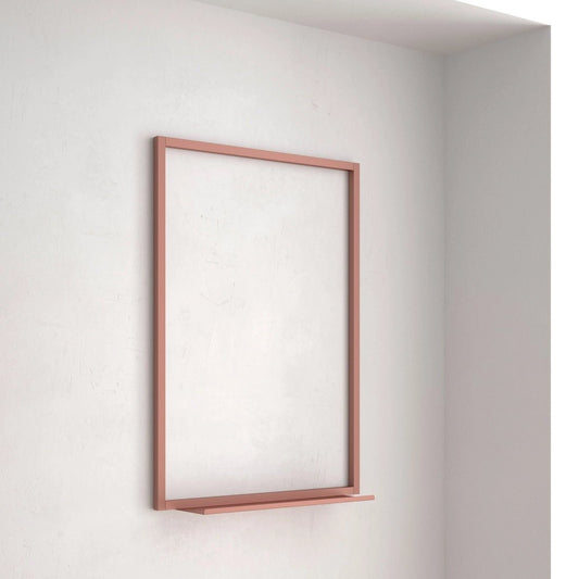 Soporte metálico con repisa para espejo