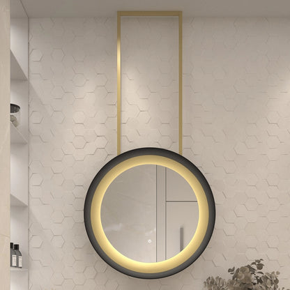 Soporte metálico de techo para espejo