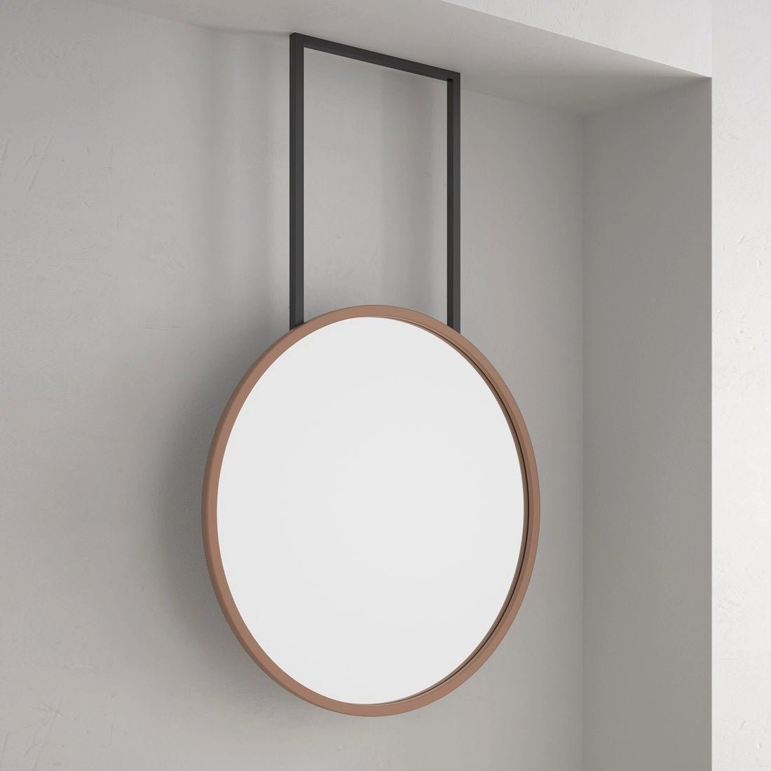 Soporte metálico de techo para espejo