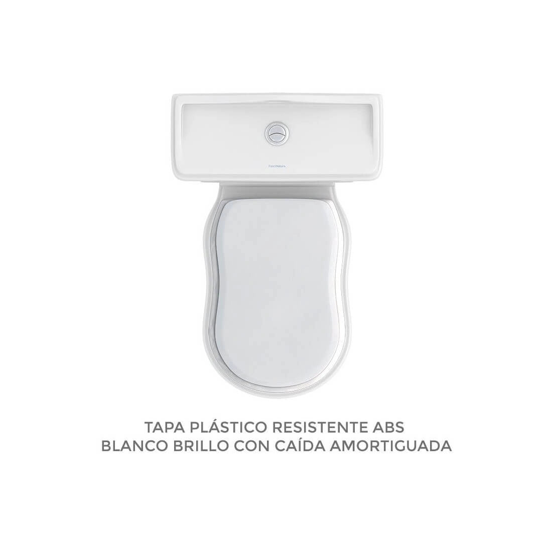 Tapa ABS blanca Atenas con caída amortiguada y herrajes