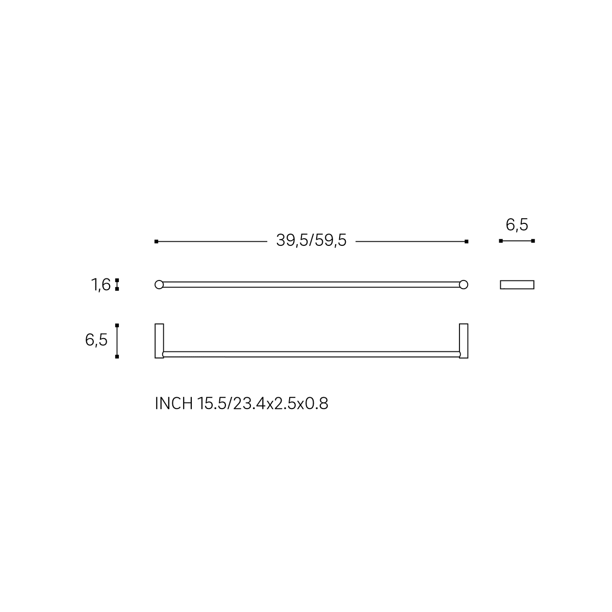 Toallero 40 cm Logic - The Bath