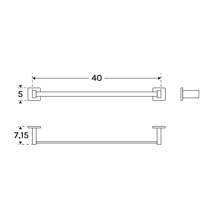 Toalheiro de parede Technic