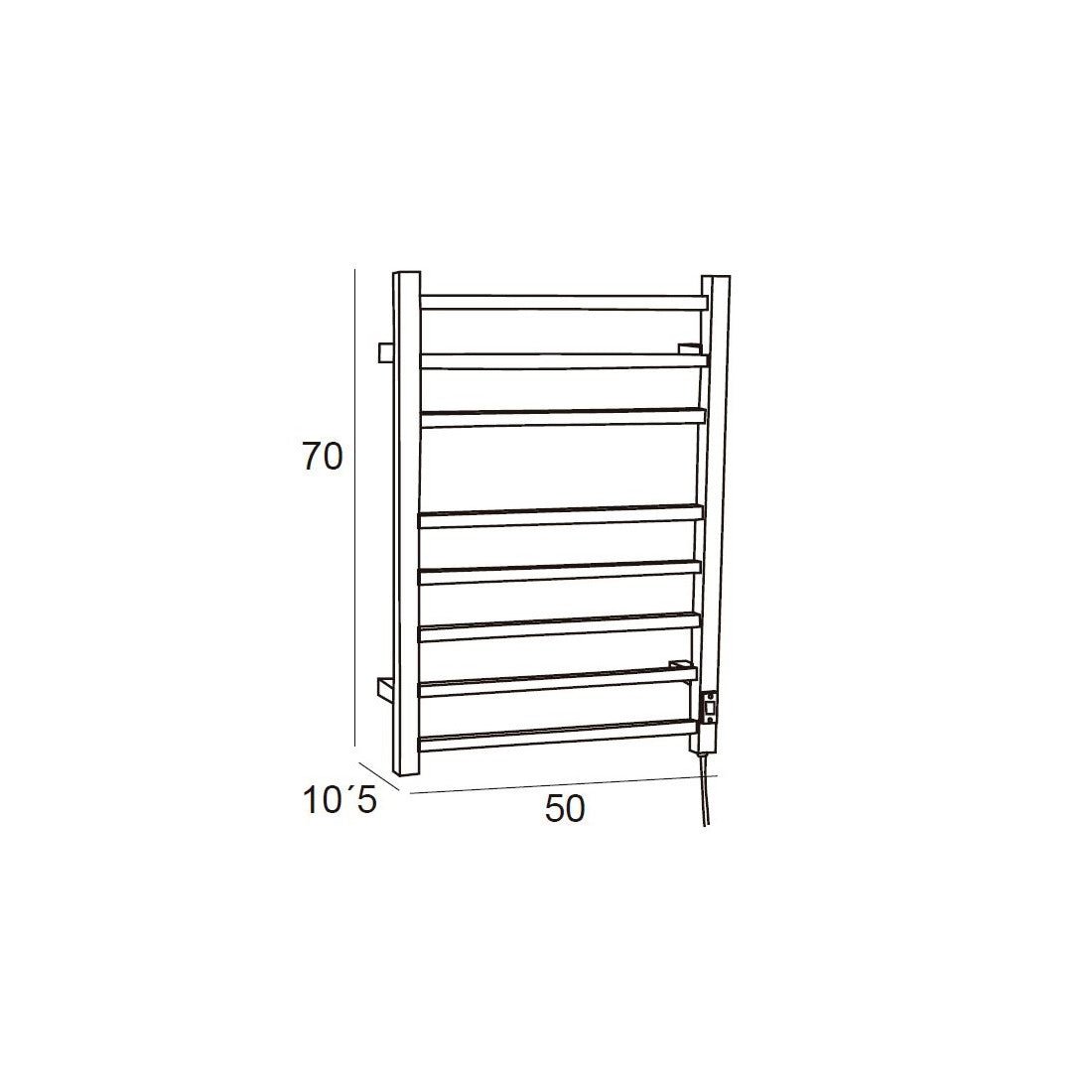 Toallero eléctrico cuadrado INOX 304