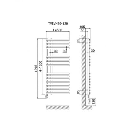 Toallero eléctrico digital Oval Venezia