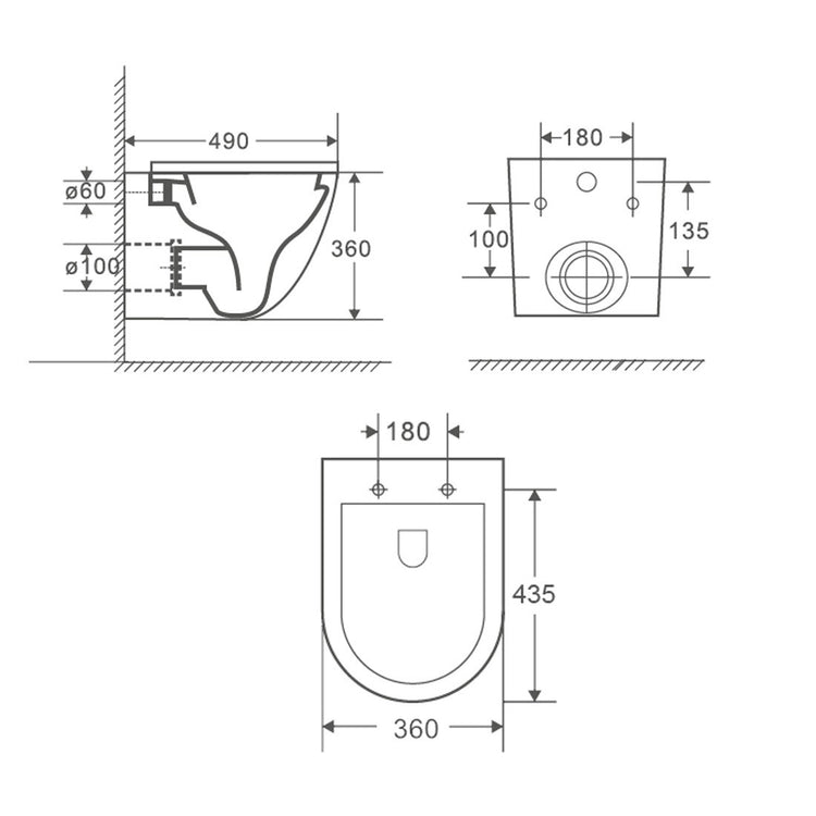 Projeto de WC com faixa dourada Zurca
