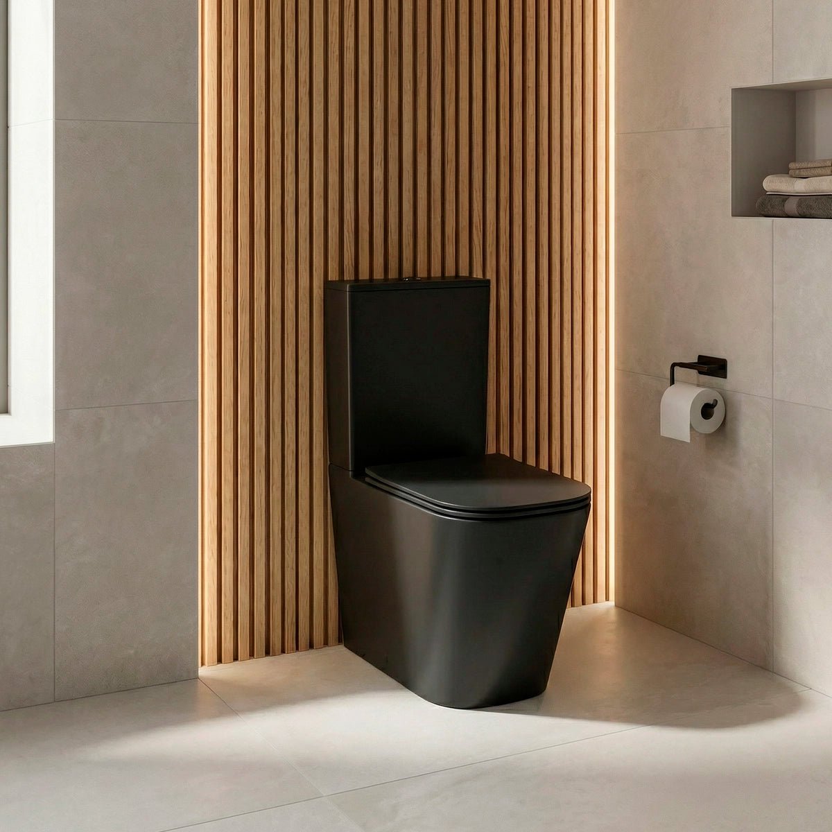 WC pegado a pared Misuri negro - The Bath